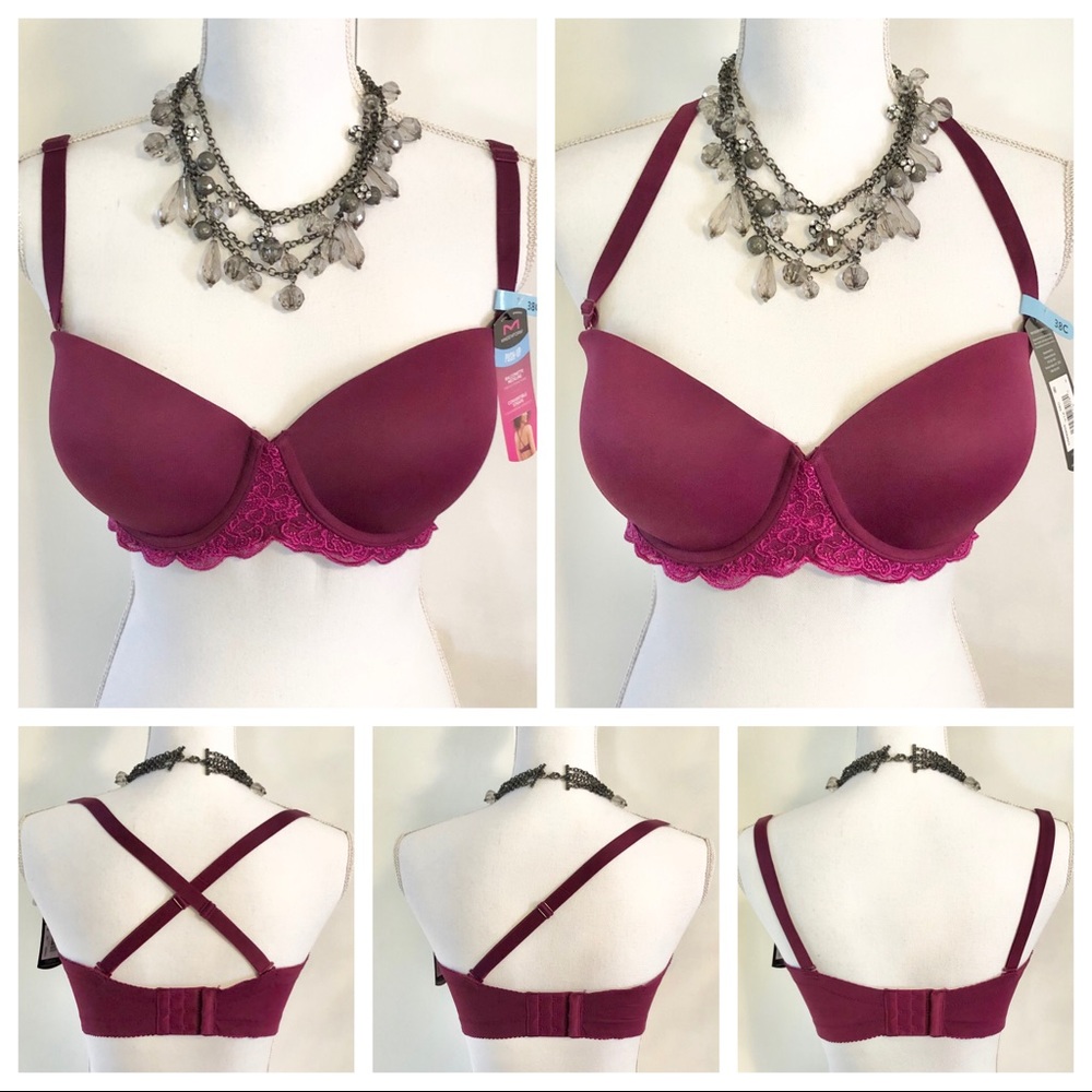 New Maidenform Convertible Strapless Push Up Bra 38C - Picture 1 of 11